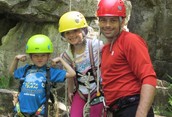 Our Kid's First Time Rock Climbing